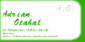 adrian otahal business card